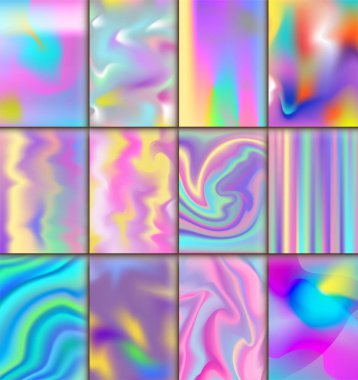 Evrensel holografik vektör bulanıklık doku soyut renkli dolgular arka plan yüzey illüstrasyon broşür.