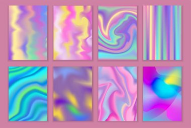 Evrensel holografik vektör bulanıklık doku soyut renkli dolgular arka plan yüzey illüstrasyon broşür.