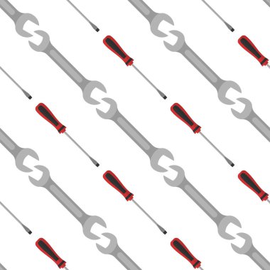 İşçi Bayramı için anahtar arka plan inşaat ev araçları illüstrasyon vektör yinelenebilir seamless modeli anahtarı.