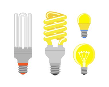 Karikatür lamba ampul tasarım düz vektör çizim elektrik fikir parlak grafik çözüm kavramı.