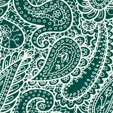 Çiçek mehendi desen süs vektör illüstrasyon elle çizilmiş kına mhendi desen Hindistan tribal desenli arka plan
