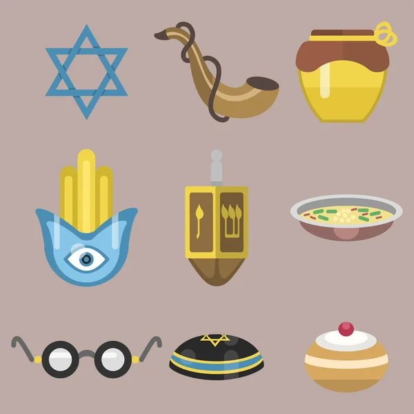 Ιουδαϊσμός εκκλησία παραδοσιακά σύμβολα απομονωμένη hanukkah θρησκευτικών Συναγωγή Πάσχα Εβραϊκά Εβραίος διανυσματικά εικονογράφηση. — Διανυσματικό Αρχείο