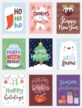 Noel Xmas tatil kutlama clipart yeni yıl Noel Baba yazdırılabilir afiş arka plan için Noel partisi invintation vektör kartı tasarım şablonu