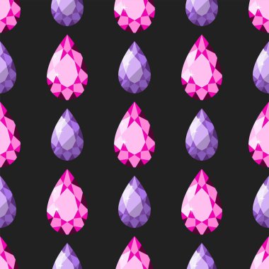 Geleneksel parlak mücevher seamless modeli elmas lüks iyi dakika değerli altın takı vektör çizim