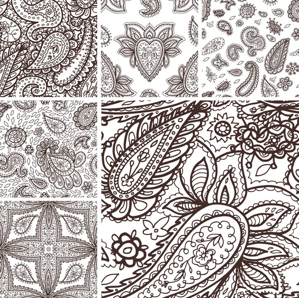 Floral mehendi patrón ornamento vector ilustración mano dibujado henna mhendi patrón india tribales paisley fondo — Archivo Imágenes Vectoriales