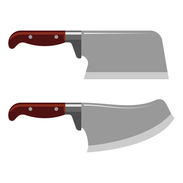Konyhai kés fegyver acél éles tőr fém katonai veszélyes fém kard vektoros illusztráció — Stock Vector