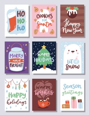 Noel Xmas tatil kutlama clipart yeni yıl Noel Baba yazdırılabilir afiş arka plan için Noel partisi daveti vektör kartı tasarım şablonu