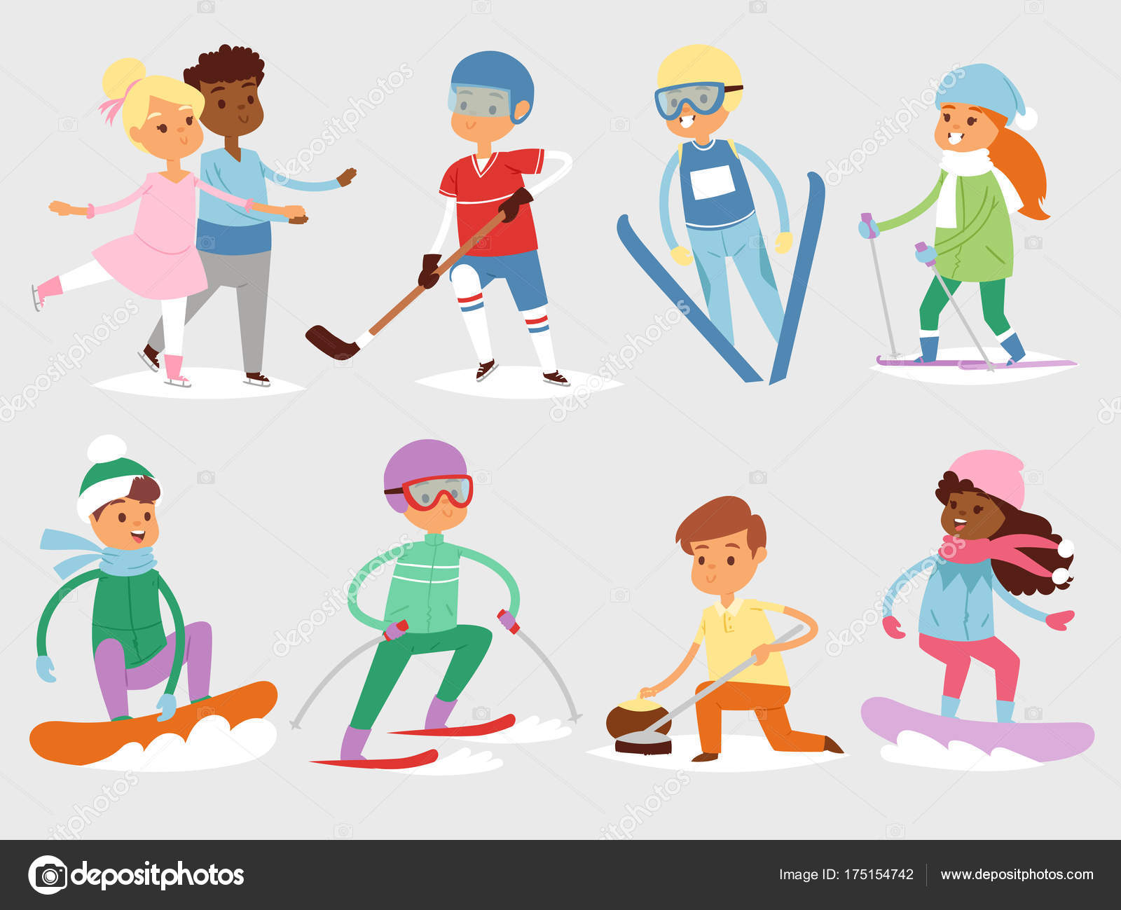 Winter vector sport kids games cute cartoon children fun cold child girl s and boys sportsmen wintertime kid childhood happy illustration isolated vacation people holiday activity ski, sky, snowboard Stock Vector Image Winter vector sport kids games cute cartoon children fun cold child girl s and boys sportsmen wintertime kid childhood happy illustration isolated vacation people holiday activity ski, sky, snowboard Stock Vector Image