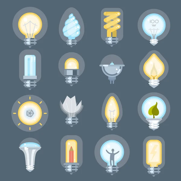 Light bulb idé logotypen energi power konceptet El glödlampa symbol innovation vektorillustration. — Stock vektor