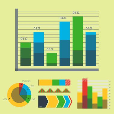 İş akışı sayfası grafik infographics veri şablonu tasarım diyagramı grafik öğeleri vektör çizim