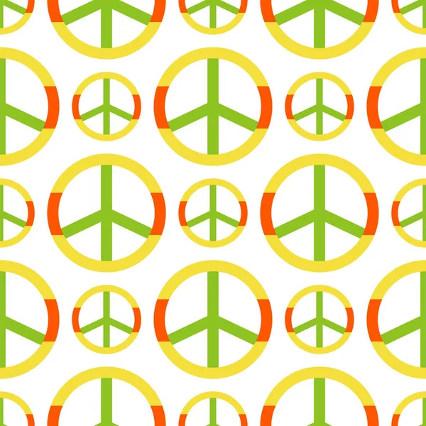 Hippi Tema pasifizm işaret stili seamless modeli süs arka planını yapılan vektör barış işareti.
