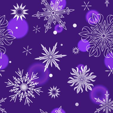 Kar taneleri frost yıldız Christmas dekorasyon kar kış pul elemets Xmas tatil tasarım esnaf sorunsuz patetrn donmuş simgeler vektör