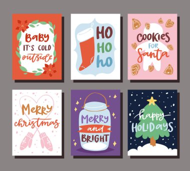 Noel Xmas tatil kutlama clipart yeni yıl Noel Baba yazdırılabilir afiş arka plan için Noel partisi daveti vektör kartı tasarım şablonu