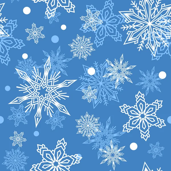 Schneeflocken Vektor Symbole gefroren Frost Stern Weihnachten Dekoration Schnee Winter Flocken elemets Weihnachten Urlaub Design Illustration nahtlose patetrn — Stockvektor