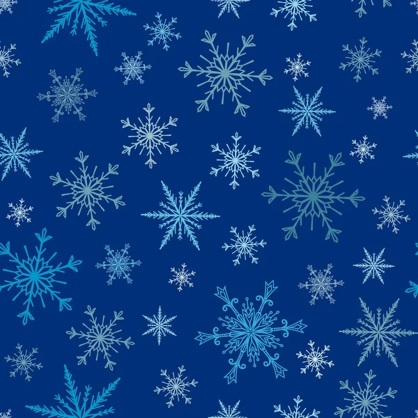 Sněhové vločky vektorové ikony zmrazené mrazem hvězda vánoční dekorace sněhová zimní vločky elemets Xmas holiday design illustartion bezešvé patetrn — Stockový vektor