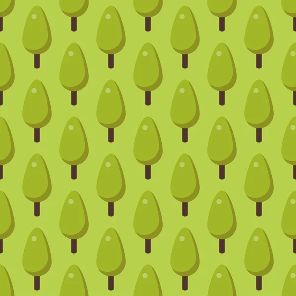 緑の木々 のシームレスなパターン ベクトル夏葉工場背景の葉 — ストックベクタ