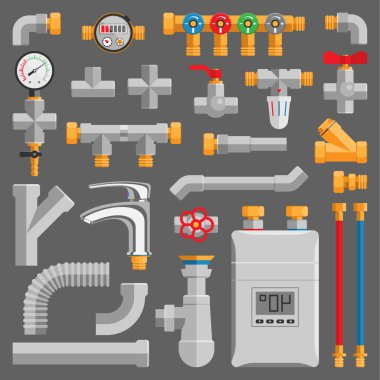 Boruları izole simgeler vektör.