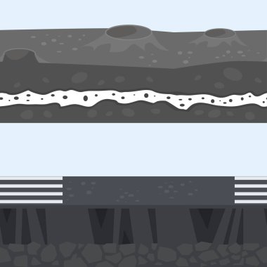 Arazi parça doğa açık vektör zemin tarım ülke Bahçe zemin kesiti çizimi dilimler.