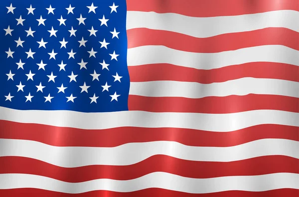 ABD bayrağı Amerika Birleşik Devletleri Amerikan özgürlük Ulusal işareti illüstrasyon vektör — Stok Vektör