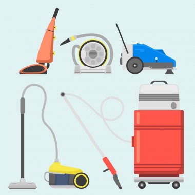 İzole temizlik ekipmanları profesyonel ekipman ev araçları Temizleme vektör ev temizlik vakum temizlik Servisi.