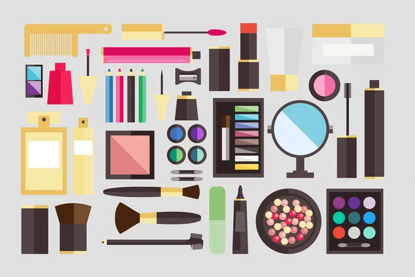 Iconos cosméticos de belleza — Vector de stock