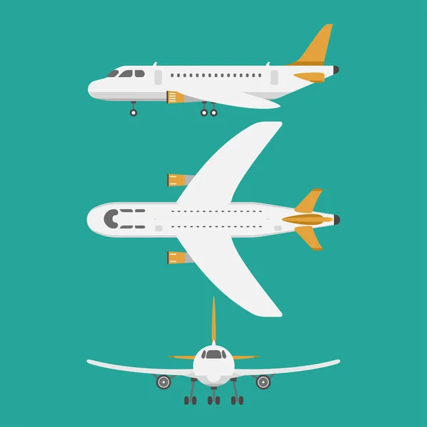 Illustration vectorielle d'avion vue du dessus et transport d'avion voyage conception voyage transport . — Image vectorielle