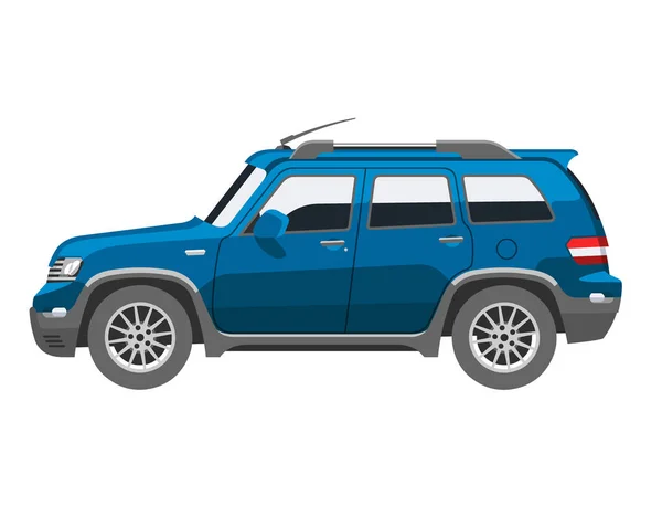 Plano azul coche vehículo tipo diseño sedán estilo vector genérico clásico negocio auto ilustración . — Vector de stock