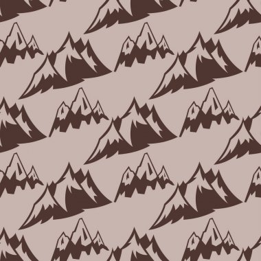 Dağ vektör siluet doğa Dikişsiz desen arka plan açık kayalık kar buz üst dekoratif peyzaj seyahat illüstrasyon hiking tırmanma tepe tepe