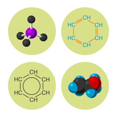 Moleküler yapısı tıbbi evrim hayat biyoteknoloji Mikrobiyoloji formül vektör çizim.