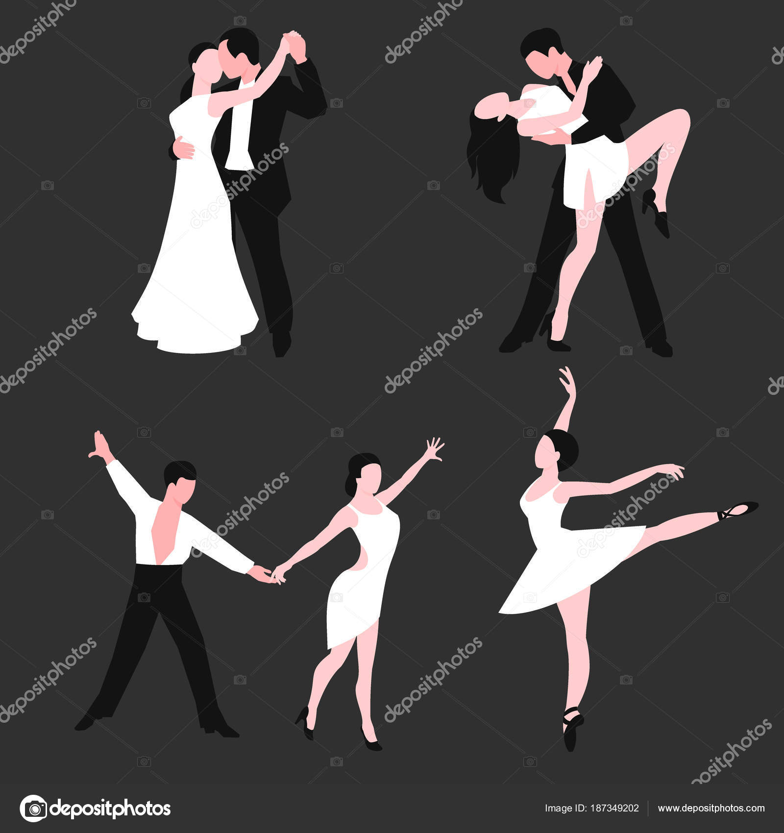 Couples Dancing Latin American Romantic Person And People