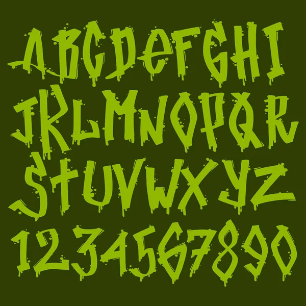 Hand gezeichnet Grunge Schrift Farbe Symbol Design detaillierte Vektor Alphabet Graffiti Text Pinsel Grafik Tinte. — Stockvektor