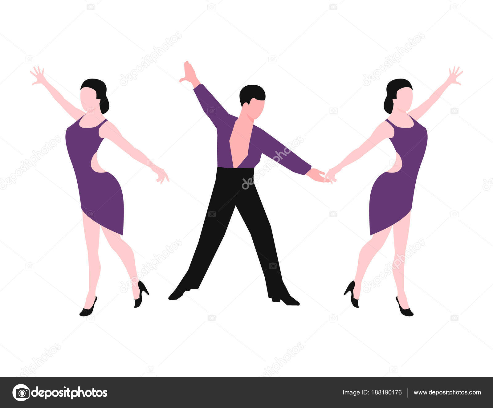 Couples dancing latin american romantic person and people dance man ...