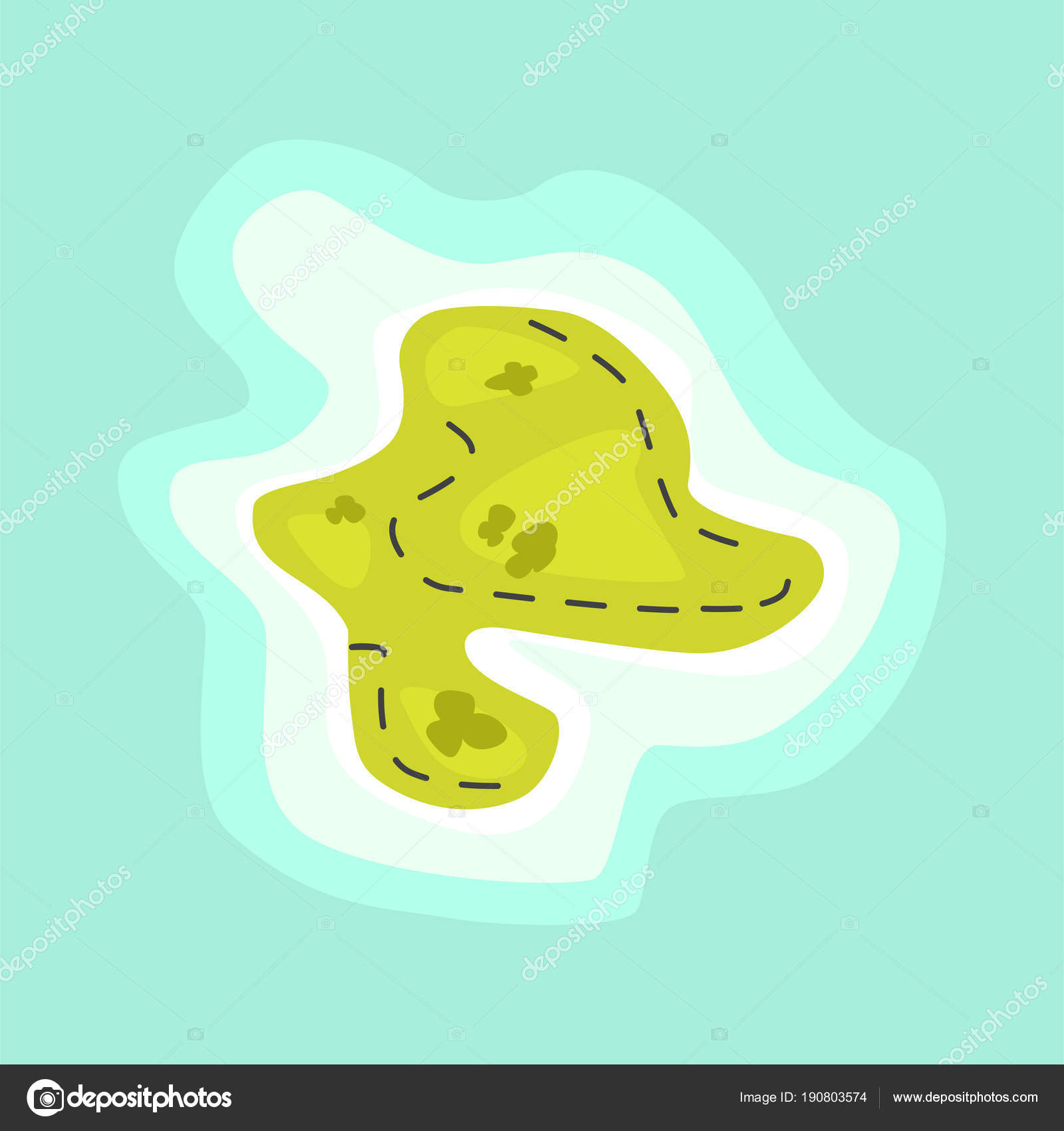 Cartoon tropical exotic island in ocean top view exotic lagoon map  caribbean aerial sprite seascape tourism paradise coast vector  illustration. Stock Vector Image by ©VectorShow #190803574