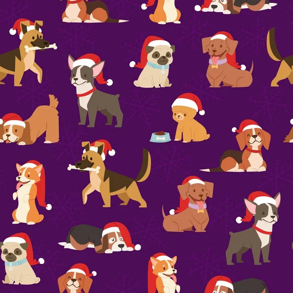 Christmas dog Vector Art Stock Images Depositphotos