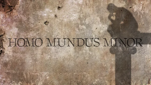 Homo mundus küçük. Latince.