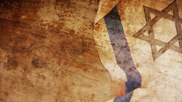 Ahşap üzerine İsrail bayrağı