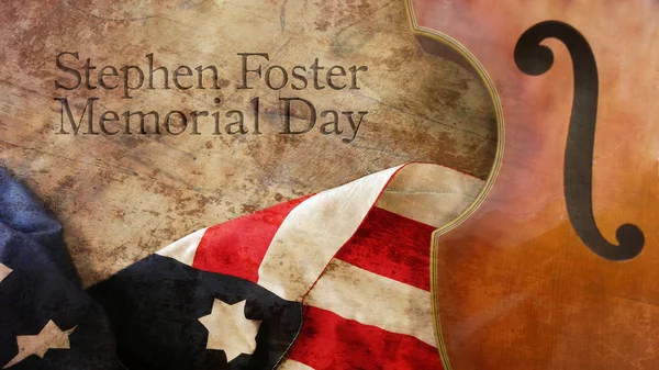 Stephen Foster Memorial Day. Violín EE.UU. — Foto de Stock