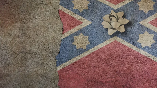 Robert E Lee Day. Vlajka na zdi a pásu karet — Stock fotografie