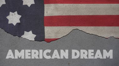 Amerikan rüyası. ABD bayrağı 