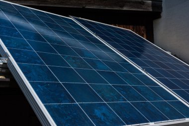 Güneş paneli mavi doku yakın detay enerji yenilenebilir aygıt yükleme