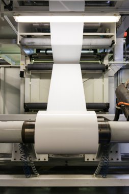 Plastik beyaz boş yazdırma yem Flexo Roll Proc baskı sanayi