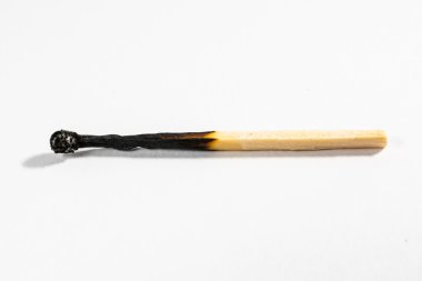 Maç sopa makro ayrıntıları yangın simgesini Emanet beyaz izole Backg