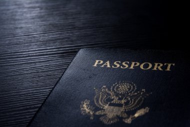 Pasaport kitapçık kapak Amerika Birleşik Devletleri Amerikan siyah kontrast Resepsiyon Flash seyahat