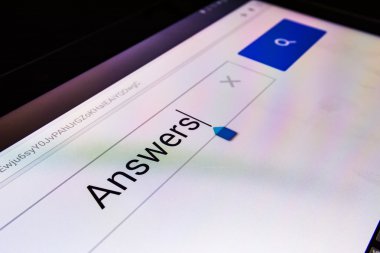 Büyüteç Camı arama kutusu boş boş Internet ekran yanıtlar