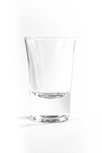 Empty Full Shot Glass Party Drinking Alcohol Beer Whiskey Clear — Stock Photo, Image