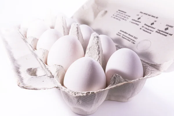 Яйца Пакет лоток Материал картона Свежий ингредиент Кулинария Ш — стоковое фото