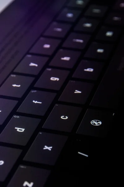 Go Enter Button Digital Keyboard Flat Keys Buttons Press Finger Black — Stockfoto