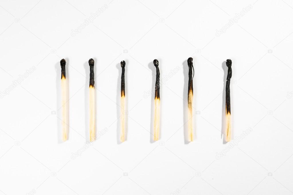 Match Stick Macro Detail Fire Symbol Safety White Isolated Backg
