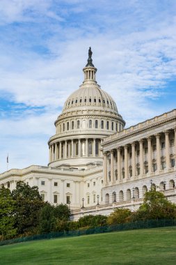 Gündüz bize Capitol Binası Washington Dc çim manzara mavi S