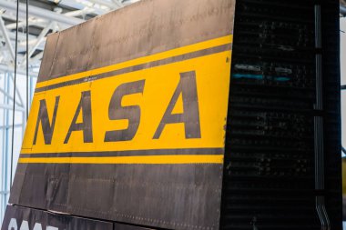NASA afiş Vintage eski Jet uzay aracı prototip Fin Closeup Det